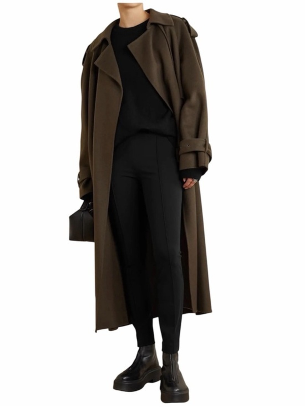 The Row Tailored Ponte Pants - Classic Slim Fit in Beige